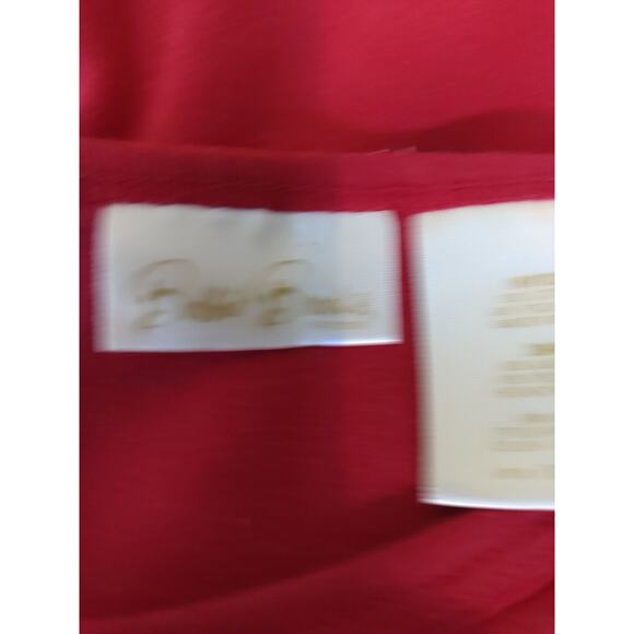 Bobby Brooks Women's T Shirt Red Short Sleeve Size 18/20 38/ 40 Textured - Picture 7 of 9